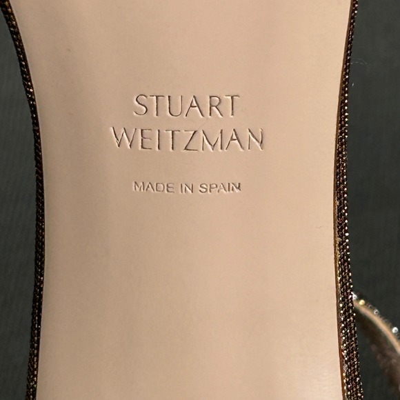 Stuart Weitzman Nudist Metallic Sunset Shimmer Ankle Strap Sandals 7.5 M Spain - Picture 4 of 12